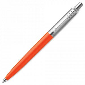 Ручка шариковая PARKER "Jotter Orig Orange", корпус оранжевый, детали хром, блистер, синяя, 2076054