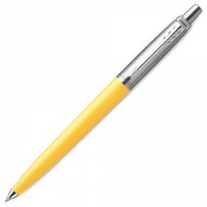 Ручка шариковая PARKER "Jotter Orig Yellow", корпус желтый, нержавеющая сталь, блистер, синяя, 2076056