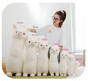 Yangzhou creative toys Лама 100см, мягкая игрушка, цвет белый