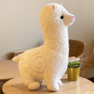 Yangzhou creative toys Лама 100см, мягкая игрушка, цвет белый