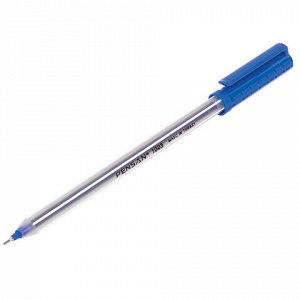 Ручка шариковая масляная PENSAN 1005, СИНЯЯ, корпус прозрачный, узел 0,7 мм, линия письма 0,5 мм, 1005