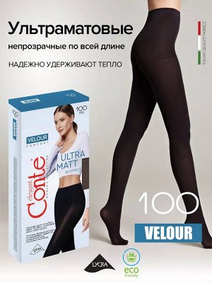 Velour 100 колготки (Conte)/1/ колготки из микрофибры плотностью 100 ден с велюровым эффектом р.5.6