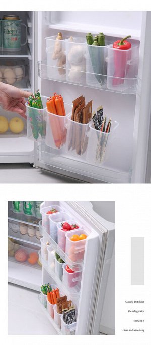 Органайзер для хранения продуктов в холодильник, прозрачный
