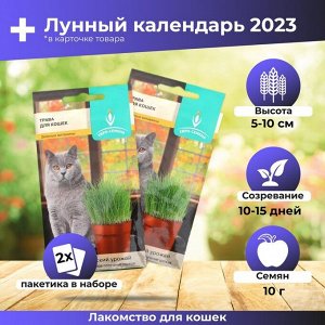 Семена Трава для кошек, 10 г набор 2 шт