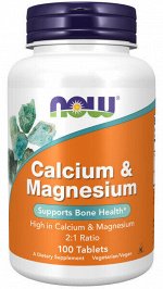 NOW Calcium &amp; Magnesium 100 таб 2:1