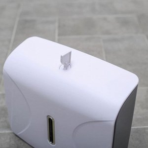 Диспенсер для бумажных полотенец в листах, пластик, 21.5x9x26.5 см, белый