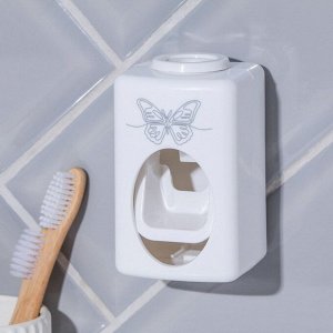 Дозатор для зубной пасты механический «Бабочка», 9.5 х 5.8 см.
