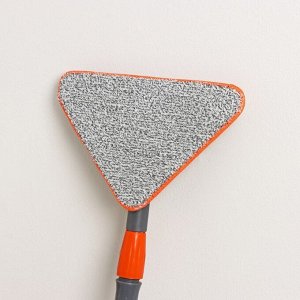 Щётка для окон Raccoon, фигурная, телескопическая стальная ручка 80(125) см, водосгон силикон 26 см, насадка из микрофибры 26x17.5 см
