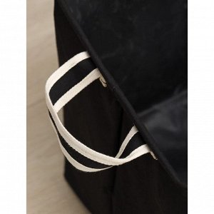 Корзина для белья квадратная Доляна Laundry, 33x33x33 см, цвет чёрный