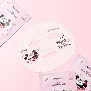 JM Solution Disney Collection Selfie Vital Rosehip Mask Освежающая тканевая маска с шиповником