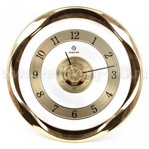 Часы настенные "Кураж" д30см пластм., золото (Китай)
