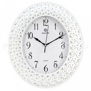 Часы настенные "Стразы на белом" 40х45см пластм. (Китай)