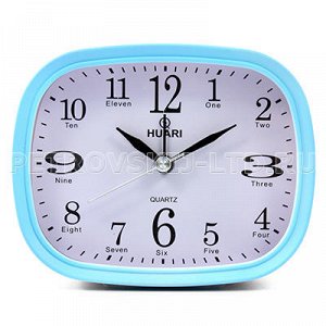 Часы-будильник "Овал с кантом" 9,5х12см пластм., цвета микс
