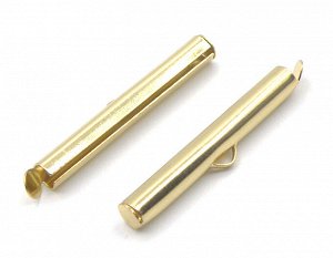 Концевик-трубочка стальные 30х4 мм золотистого цвета. Цена за 2 штуки