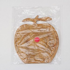 Корзинка для хлеба и фруктов «Сочное яблоко», 30?26,5?22,5 см, раскладная