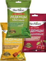Хербион/herbion леденцы б/сахара 2,5г N25 со вкусом мяты