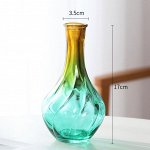Стеклянная ваза для цветов, цвет зеленый/оранжевый