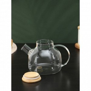 Чайник стеклянный заварочный «Эко», 800 мл, 20x13x12 см, с металлическим ситом