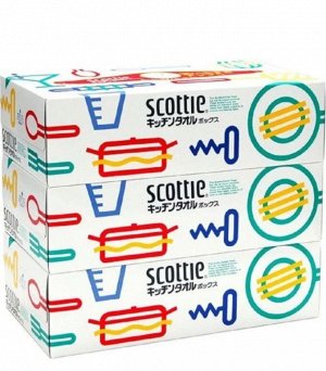 Тесненные бумажные кухонные полотенца в коробке, двухслойные повышенной плотности Crecia "Scottie" 75 шт. / 36