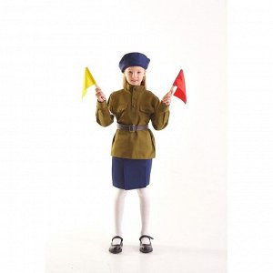 Военный костюм «Регулировщица», 8-10 лет, рост 140-152 см