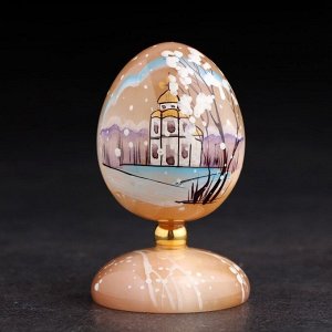 Сувенир " Яйцо пасхальное на подставке", селенит