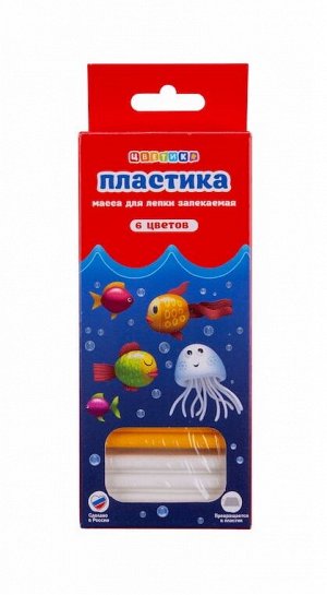 Набор запекаемой пластики 6 цветов Цветик