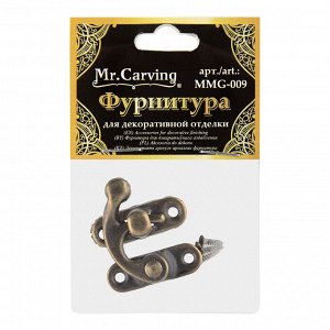 "Mr. Carving" MMG-009 фурнитура для шкатулок "замок" 3.3 x 2.9 см 5 х 1 шт. №01 золото