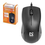 Мышь проводная DEFENDER Optimum MB-160, USB, 2 кнопки + 1 колесо-кнопка, оптическая, черная, 52160