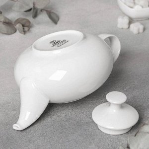Чайник фарфоровый заварочный «Изящество», 1,15 л, цвет белый