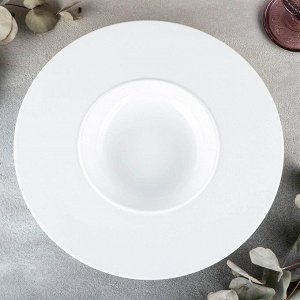 Тарелка фарфоровая, 280 мл, d=28 см, цвет белый
