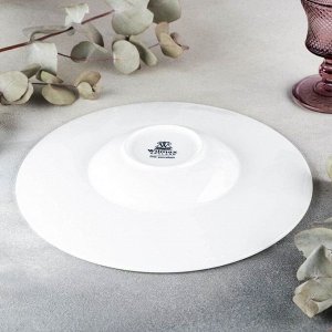 Тарелка фарфоровая, 280 мл, d=28 см, цвет белый