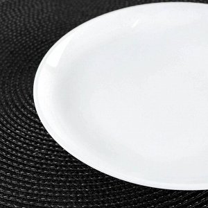 Тарелка фарфоровая обеденная Olivia Pro, d=23 см, с утолщённым краем, цвет белый