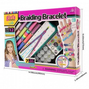 Набор для плетения браслетов Girls Creator MBK-291 "Braiding Bracelet" ткацкий станок, с аксессуарами, в коробке
