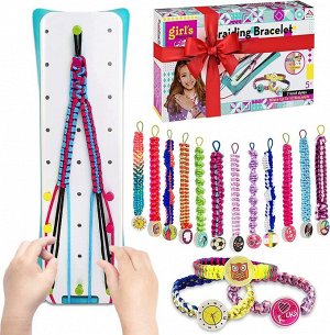 Набор для плетения браслетов Girls Creator MBK-291Y "Braiding Bracelet" ткацкий станок, с аксессуарами, в коробке