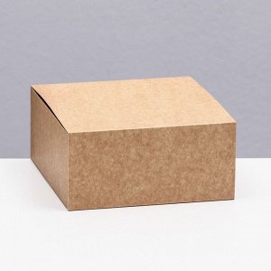 Коробка самосборная, крафт 16 х 16 х 7,5 см