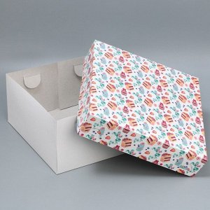 Коробка под торт, кондитерская упаковка «Сладости», 31 х 31 х 15 см