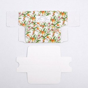 Коробочка для макарун «Новогодняя посылка» 12 х 5,5 х 5,5 см.
