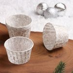 Форма бумажная &quot;Маффин&quot;, снежинки, 5 х 4 см
