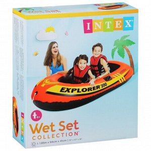 Лодка INTEX Explorer 200 58330NP, 2 местная, 185x94x41 см, от 6 лет, до 95 кг