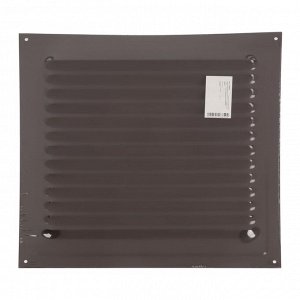 Решетка вентиляционная ZEIN Люкс РМ3030КР, 300 х 300 мм, с сеткой, металлическая, коричневая