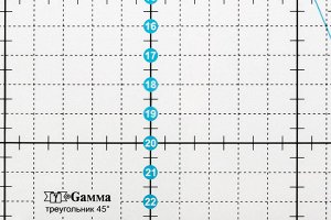 Линейка для пэчворка "треугольник 45*" 24*20см