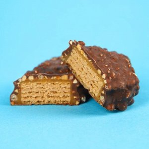 Шоколадные конфеты «Вафельке» с карамелью, арахисом и криспи, 60 г.