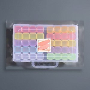 Органайзер для декора, 20 блоков, 4 ячейки, 22,4 x 13 см, разноцветный