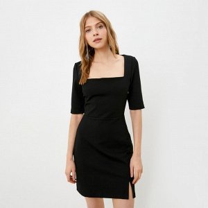 Платье женское мини с квадратным вырезом MIST, черный