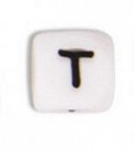 Силиконовый кубик 12 мм с буквой Т