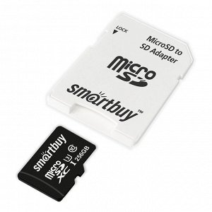 Карта памяти Micro SDXC  256GB Class 10 UHS-1 (с адаптером SD) SB256GBSDCL10-01