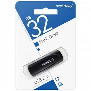 Флешка (Флеш-память) 32GB UFD 2.0  SmartBuy  Scout Black (SB032GB2SCK)