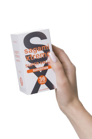 Презервативы Sagami, xtreme, 0.04, латекс, 19 см, 5,4 см, 36 шт.