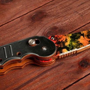 Сувенир деревянный "Ножик автоматический раскладной" разноцветный