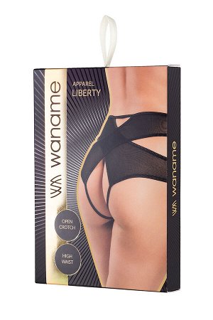 Эротические трусики Waname Liberty с высокой посадкой черные (50-52)